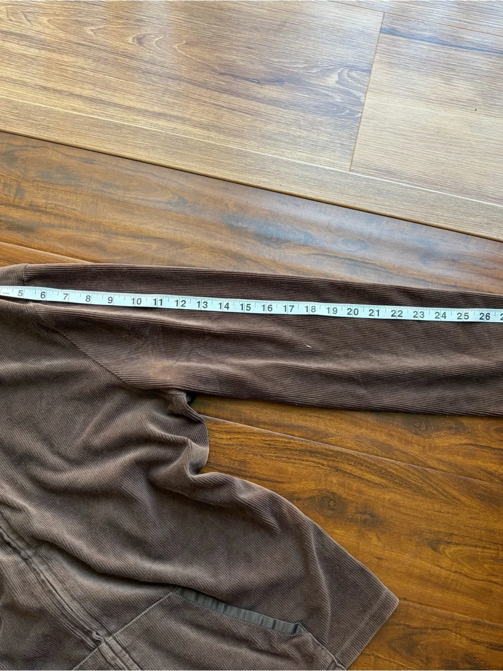 Brown Corduroy Zip Front Jacket